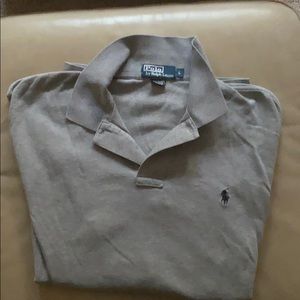 Mens Polo by Ralph Lauren Gray Long Sleeve Shirt
